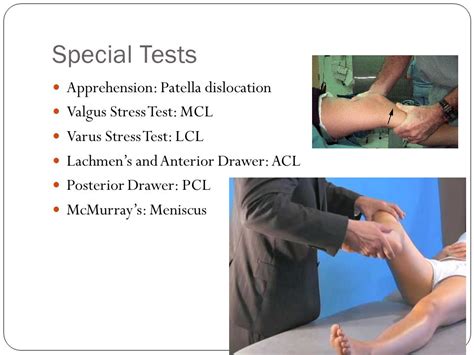 test check knee ligament tear|knee exam special tests.